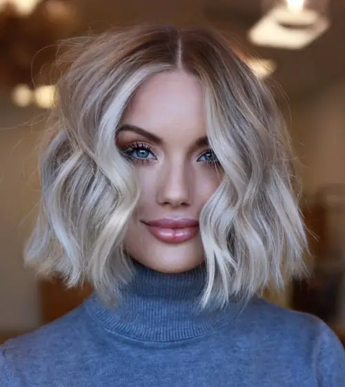 Wavy Blunt Bob