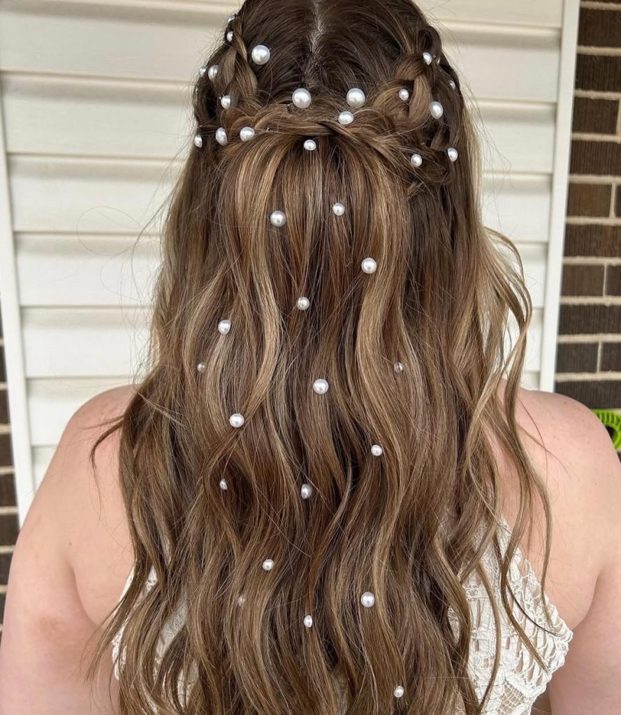 Pearls Prom Hair