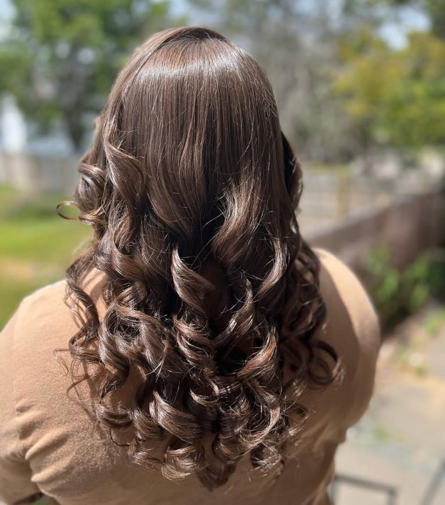 Curly Half-Updo