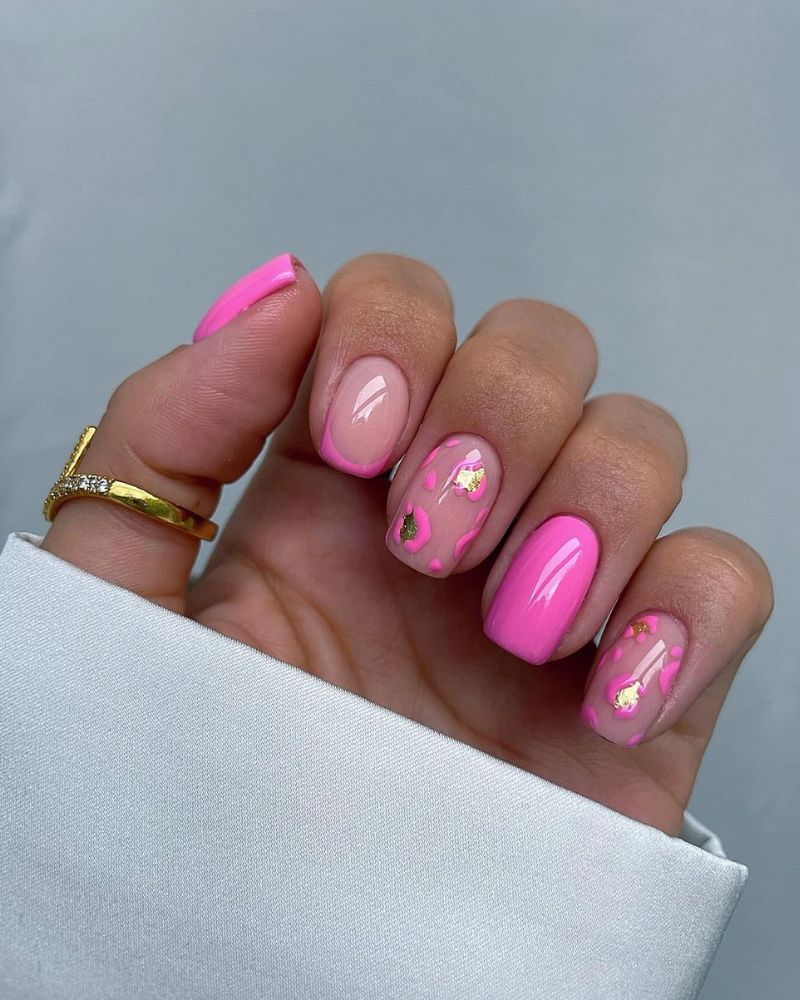 Rose Shiny Nails
