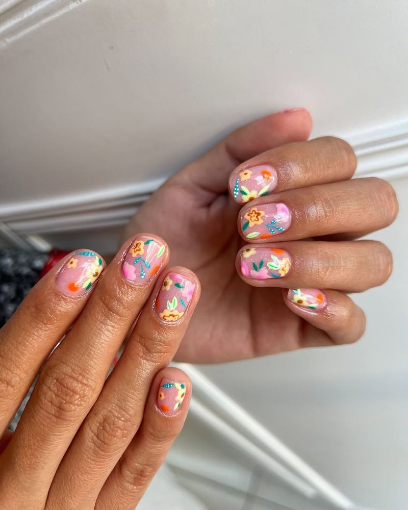 Floral Summer Nails