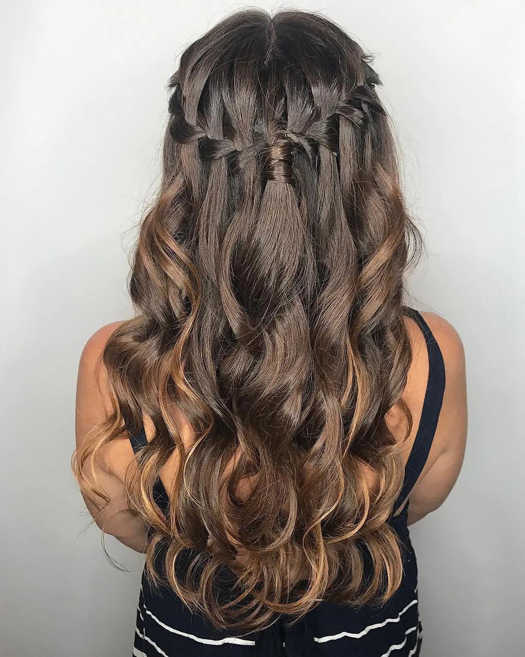 Dreamy Waterfall Braid Hairstyles