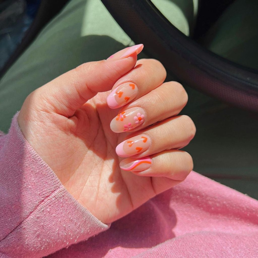 Orange Florals