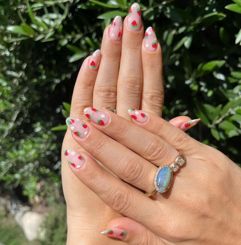 Strawberry Bliss Nails