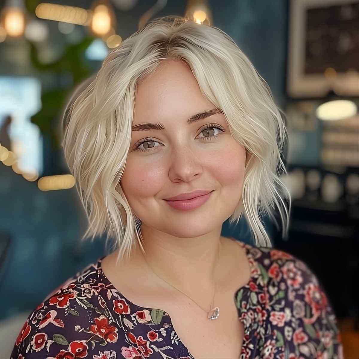 Short Hairstyle Women Round Face