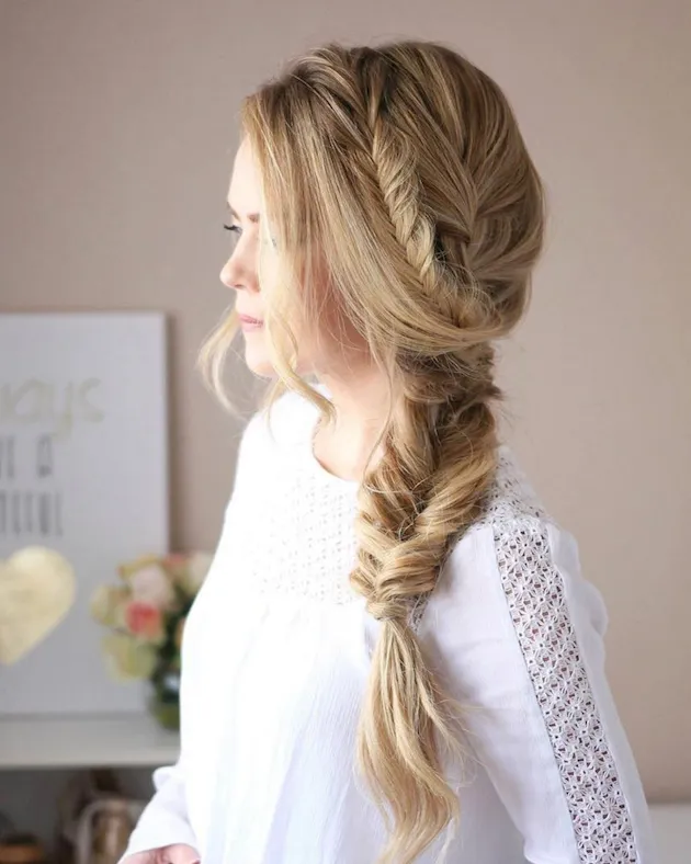 Side-Swept Bridal Braid
